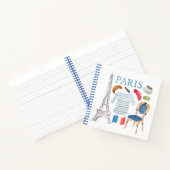Paris French Watercolor Doodles Notebook Notizbuch (Innenseite)