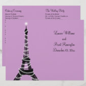 Paris funkelt Hochzeitsprogramm (Vorne/Hinten)