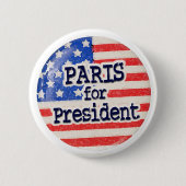 Paris für Präsidenten Button (Vorderseite)