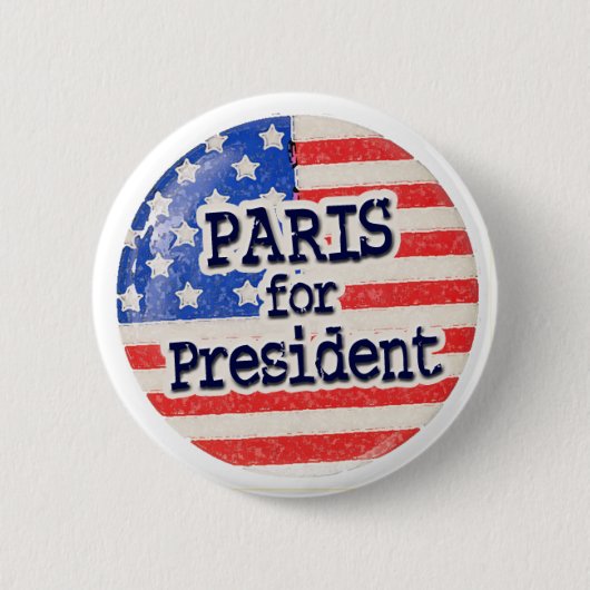 Paris für Präsidenten Button (Vorderseite)