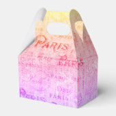 Paris Gable Box Personalisiert PINK Parchment Geschenkschachtel (Rückseite)