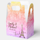 Paris Gable Box Personalisiert PINK Parchment Geschenkschachtel (Geöffnet)