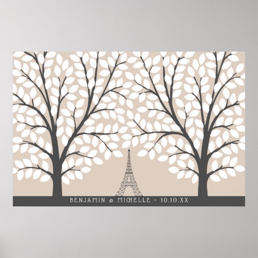 Paris Gästebuch - 250 Unterschriften (Vorne)