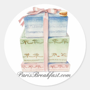 Paris-Gebäckaufkleber Runder Aufkleber