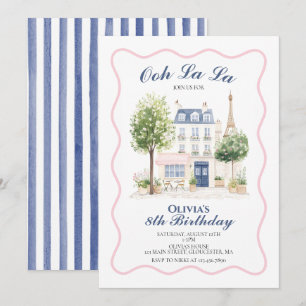 Paris Geburtstag Parisian Café Teeparty Einladung