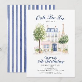 Paris Geburtstag Parisian Café Teeparty Einladung