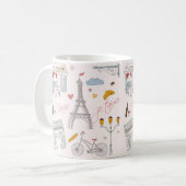 Paris Geburtstagsgeschenk Kaffeetasse (Vorderseite Links)