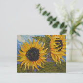 Paris' Gelbe Sonnenblume Postkarte (Stehend Vorderseite)