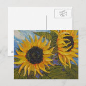 Paris' Gelbe Sonnenblume Postkarte (Vorne/Hinten)