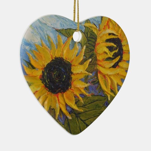 Paris gelbe Sonnenblume-Verzierung Keramikornament (Rechts)