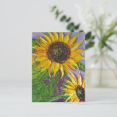 Paris' Gelbe Sonnenblumen Postkarte (Stehend Vorderseite)