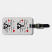 Paris Gepäckanhänger (Vorderseite horizontal)