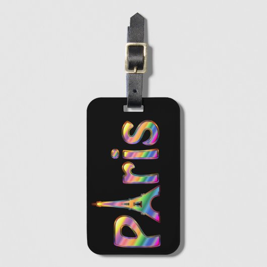 Paris Gepäckanhänger (Vorderseite Vertikal)