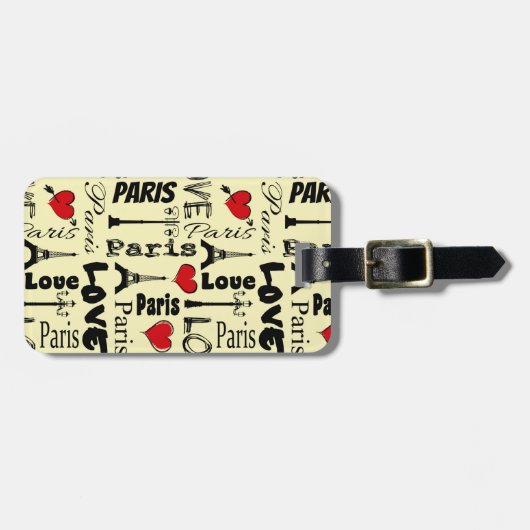 Paris Gepäckanhänger (Vorderseite horizontal)