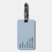 Paris Gepäckanhänger (Rückseite vertikal)