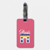 Paris Gepäcktag Gepäckanhänger (Rückseite vertikal)