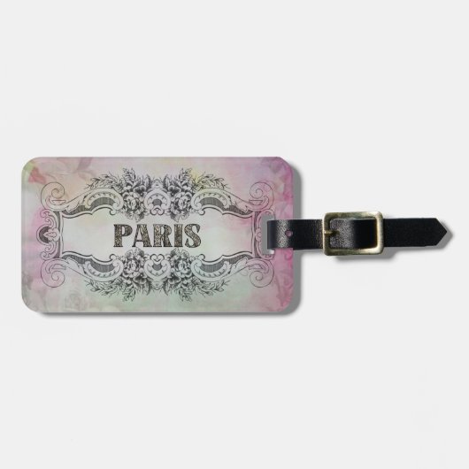 Paris Gepäcktag Gepäckanhänger (Vorderseite horizontal)