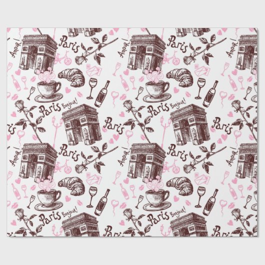 Paris Geschenkpapier (Flach)