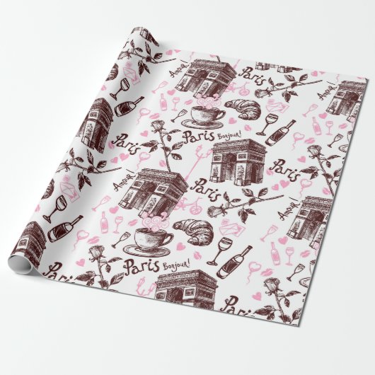 Paris Geschenkpapier (Ungerollt)