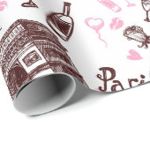 Paris Geschenkpapier (Rolleneckpunkt)
