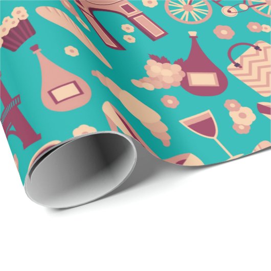 Paris Geschenkpapier (Rolleneckpunkt)