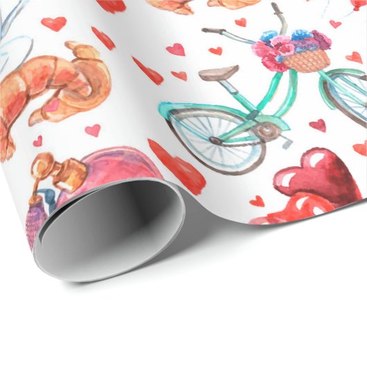 Paris Geschenkpapier (Rolleneckpunkt)