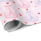 Paris-Geschenkpapier, Eiffelturm-Geschenk Geschenkpapier (Rolleneckpunkt)