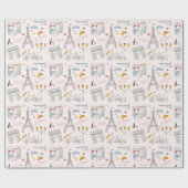 Paris-Geschenkpapier, Eiffelturm-Geschenkverpackun Geschenkpapier (Flach)