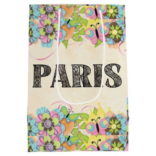 Paris Gift Bag Mittlere Geschenktüte (Rückseite)