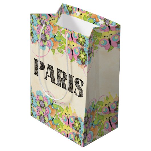 Paris Gift Bag Mittlere Geschenktüte (Rückseite Schrägansicht)