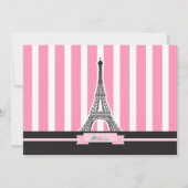 Paris Girl Birthday Party Foto Einladung (Rückseite)