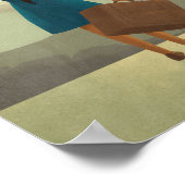 Paris Girl Vintag-Style Reiseplakat Poster (Ecke)