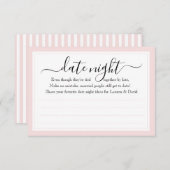 Paris Glam Datum Nachtkarten | BRAUTPARTY Begleitkarte (Vorne/Hinten)