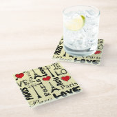 Paris Glasuntersetzer (Schrägansicht)