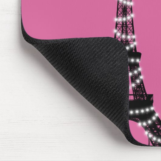 Paris Glitzern Everywhere Mouse Pad fuchsia Mousepad (Ecke)