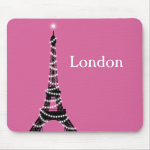 Paris Glitzern Everywhere Mouse Pad fuchsia Mousepad