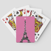 Paris Glitzern Poker Cards fuchsia Spielkarten (Rückseite)