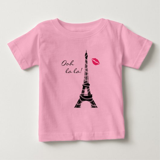 Paris Glitzern TuTu Bodysuit Baby T-shirt (Vorderseite)