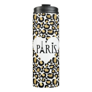 Paris Gold Leopard Thermosbecher