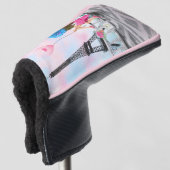 Paris Golf Head Cover Geschenk mit Eiffelturm Headcover (3/4 Vorderseite)
