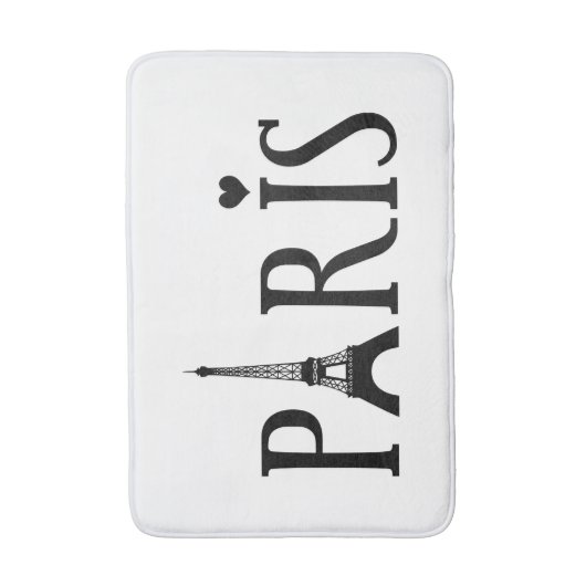 Paris - Grafik Badematte (Vorderseite Vertikal)