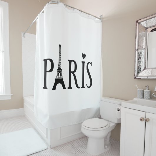 Paris - Grafik Duschvorhang (Beispiel)