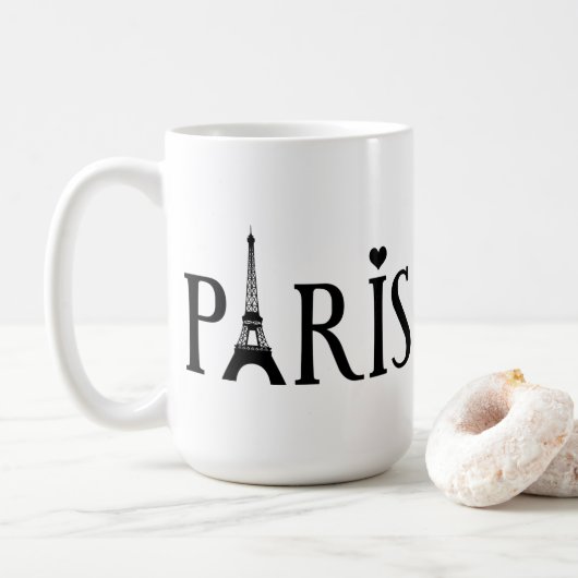 Paris - Grafik Kaffeetasse (Mit Donut)