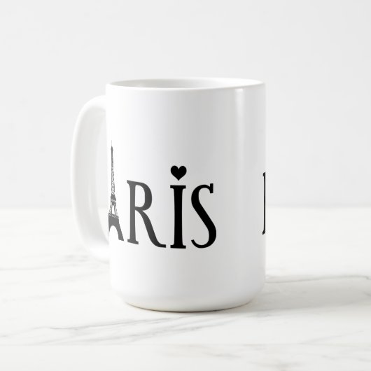 Paris - Grafik Kaffeetasse (Vorderseite Links)