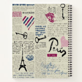 Paris-Grafik Notizbuch (Rückseite)