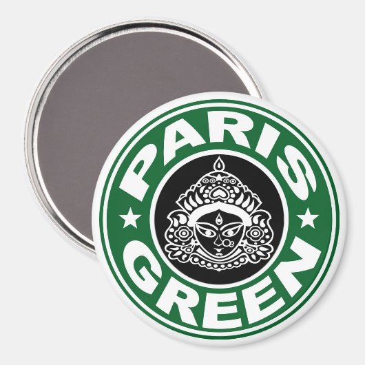 Paris Green Durga Magnet (Vorderseite/Rückseite)