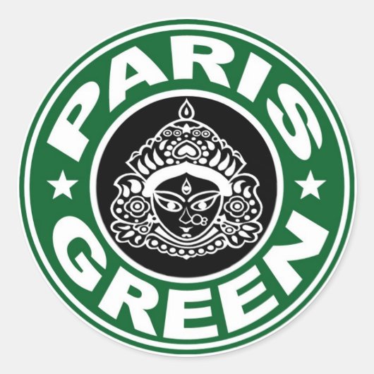 Paris Green Durga Sticker (Vorderseite)