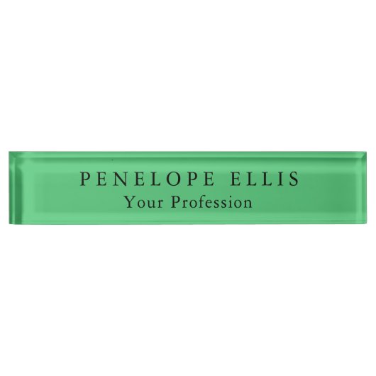Paris Green Einzigartig Original Classic Beruflich Namensplakette (Vorderseite)