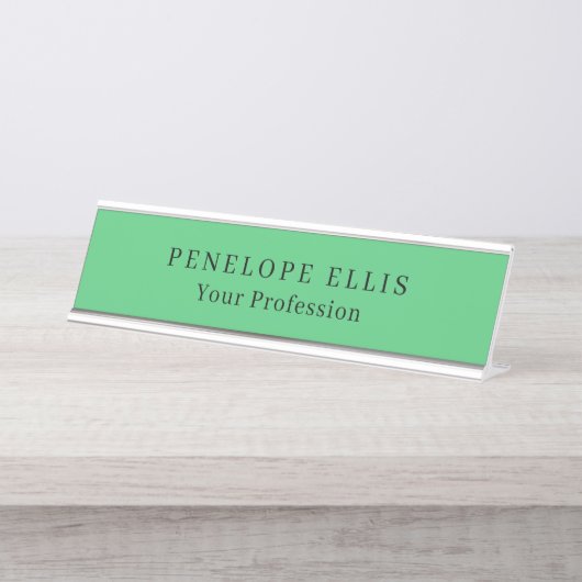 Paris Green Einzigartig Original Classic Beruflich Schreibtischnamensplakette (Vorderseite )
