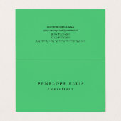 Paris Green Einzigartig Original Classic Beruflich Visitenkarten (Außenseite Aufgefaltet)